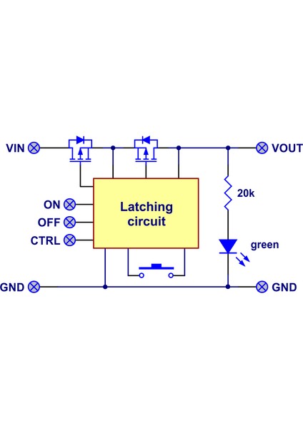 Mosfet'li Ters Gerilim Korumalı Orta Güçlü Pushbutton Anahtar Devresi - PL-2812