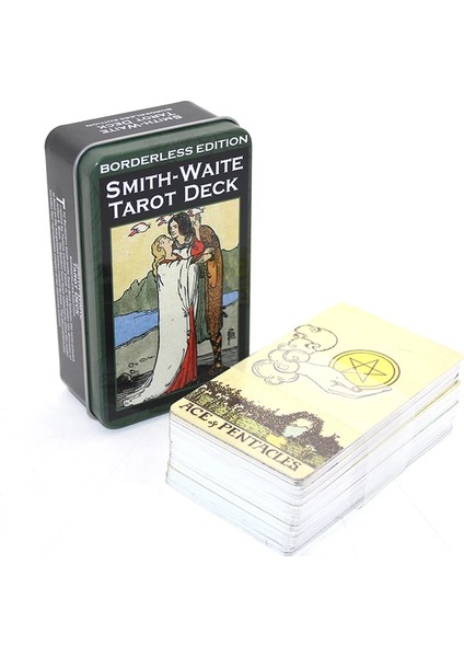 Metal Kutulu Tarot Kartı Smith-Waite