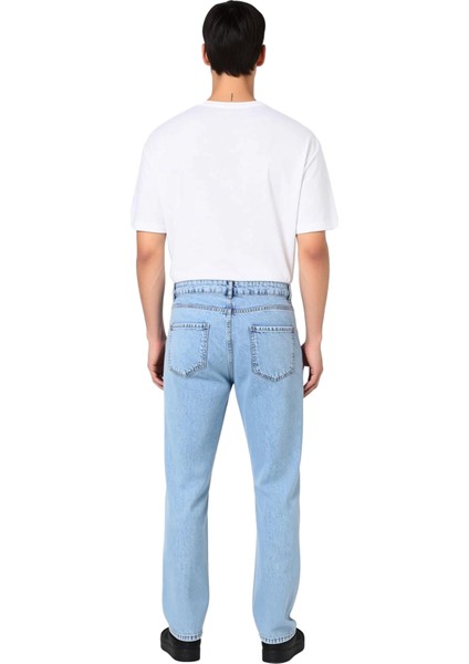 Erkek Açık Düz Kesim Kot Pantolon Fonksiyonel Dayanıklı Kaliteli Konforlu Estetik Premium Şık fiyatları