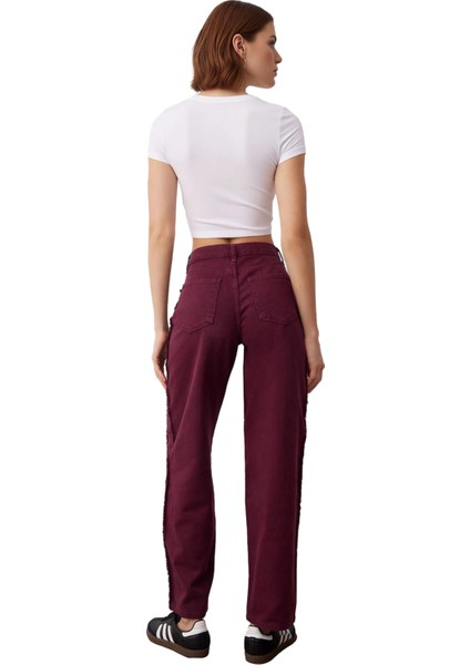 Kadın Yüksek Bel Barrel Kesim Jean Pantolon Fonksiyonel Dayanıklı Kaliteli Konforlu Modern fiyatları