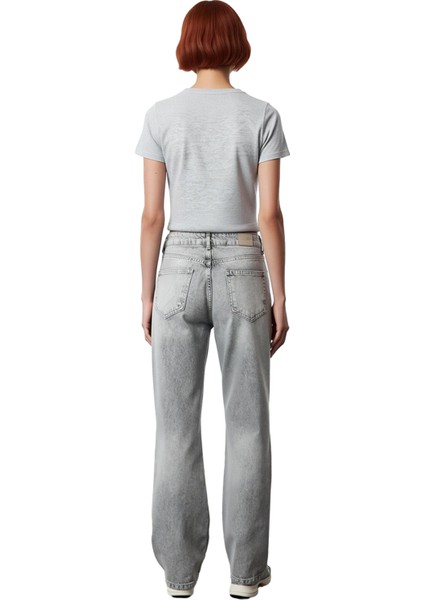 Kadın Yüksek Bel Bol Kesim Denim Pantolon Fonksiyonel Dayanıklı Kaliteli Konforlu Estetik Şık fiyatları