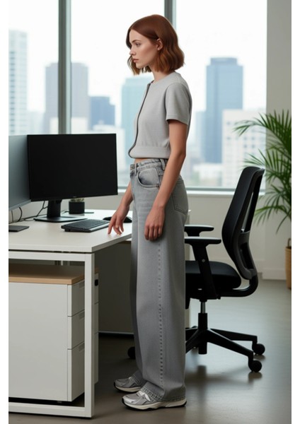 Kadın Yüksek Bel Bol Kesim Denim Pantolon Fonksiyonel Dayanıklı Kaliteli Konforlu Estetik Şık modelleri