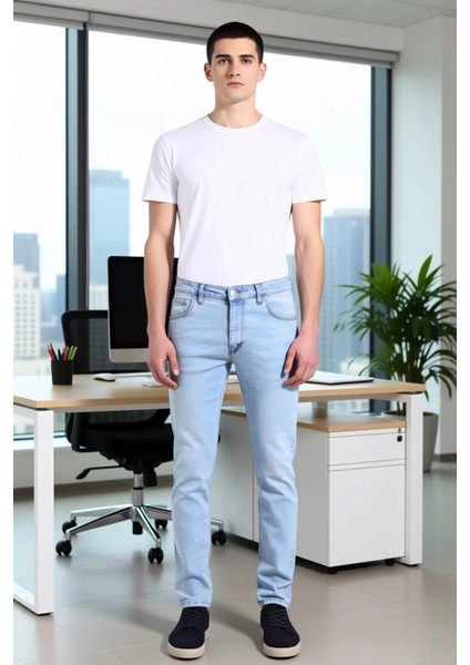 Erkek Açık Comfort Denim Dar Paça Pantolon Fonksiyonel Dayanıklı Kaliteli Konforlu Estetik modelleri