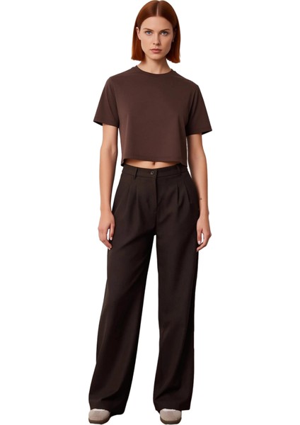 Kadın Pilili Geniş Paça Dokuma Pantolon Fonksiyonel Dayanıklı Kaliteli Konforlu Estetik Şık fırsatları