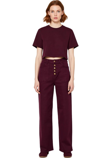 Kadın Wide Leg Comfort Esnek Denim Pantolon Fonksiyonel Dayanıklı Kaliteli Konforlu Modern