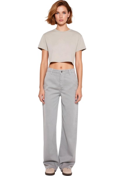 Kadın Cool & Comfort Wide Leg Tencel Jean Pantolon Fonksiyonel Dayanıklı Kaliteli Konforlu