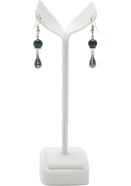 Anyolit Doğaltaş Kolye ve Küpe