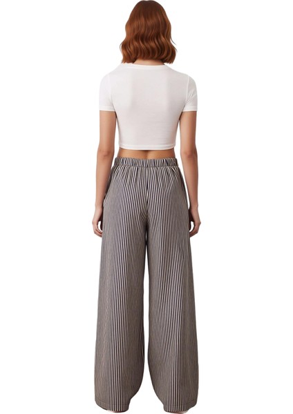 Kadın Cool & Comfort Çizgili Geniş Paça Pantolon Fonksiyonel Dayanıklı Kaliteli Konforlu Şık indirimleri