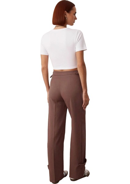 Kadın Tokalı Geniş Paça Pantolon Fonksiyonel Dayanıklı Kaliteli Konforlu Estetik Premium Şık indirimleri