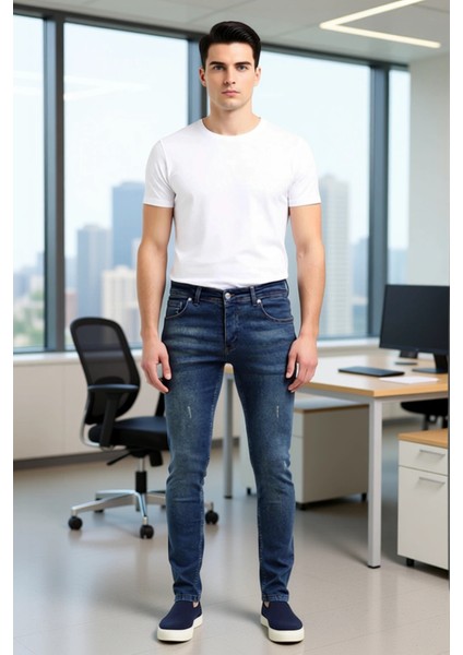 Erkek Dar Paça Tırnak Detaylı Jean Pantolon Fonksiyonel Dayanıklı Kaliteli Konforlu Modern modelleri