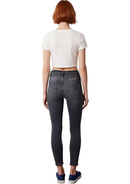 Kadın Yüksek Bel Esnek Skinny Jean Fonksiyonel Dayanıklı Kaliteli Konforlu Estetik Premium fiyatları