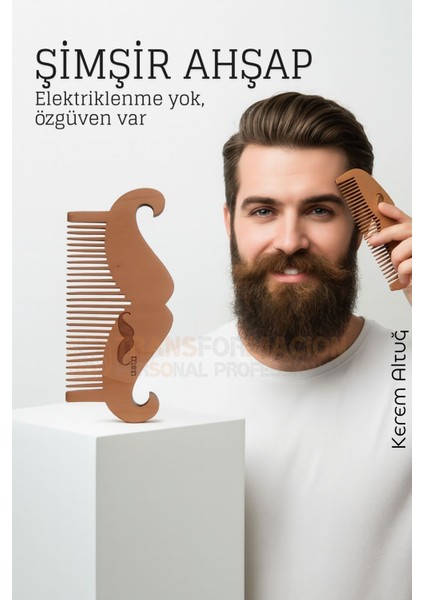 Ahşap Sakal ve Bıyık Tarağı – Antistatik Şimşir Tarak 722387