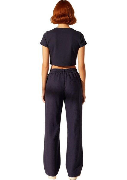 Kadın Yüksek Bel Bol Kesim Keten Pantolon Fonksiyonel Dayanıklı Kaliteli Konforlu Estetik Şık fiyatları