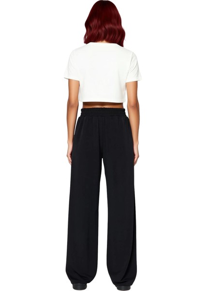 Kadın Yüksek Bel Esnek Kesim Geniş Paça Pantolon Fonksiyonel Dayanıklı Kaliteli Konforlu Şık indirimleri