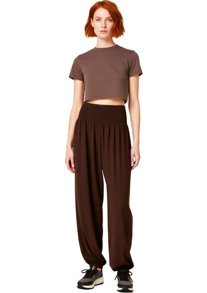 Kadin Viskoz Etnik Desenli Yüksek Bel Bol Kesim Pantolon Fonksiyonel Dayanıklı Kaliteli Şık fırsatları