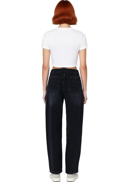 Kadın Bol Kesim Düşük Bel Denim Pantolon Fonksiyonel Dayanıklı Kaliteli Konforlu Estetik Şık indirimleri