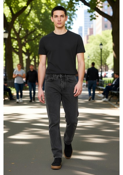 Erkek Relaxed Fit Açık Denim Pantolon Fonksiyonel Dayanıklı Kaliteli Konforlu Estetik Spor fırsatları