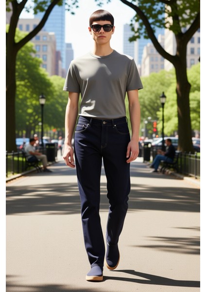 Erkek Relaxed Fit Açık Denim Pantolon Fonksiyonel Dayanıklı Kaliteli Konforlu Estetik Spor fırsatları