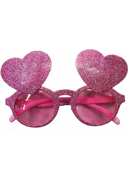 Pembe Renk Sim İşlenmiş Kalp Figürlü Yılbaşı Parti Gözlüğü fiyatları