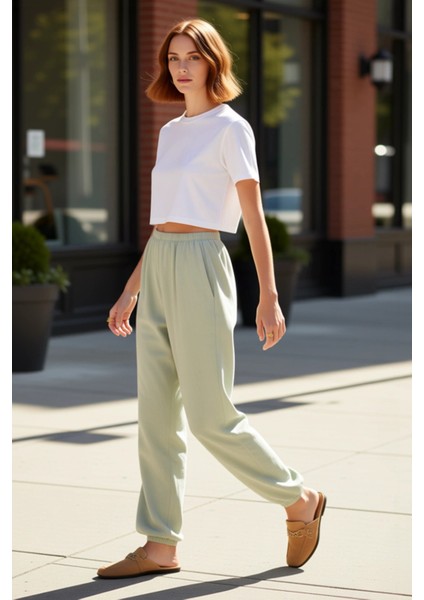 Kadın Haki Müslin Dokuma Jogger Pantolon Fonksiyonel Dayanıklı Kaliteli Konforlu Estetik Şık modelleri