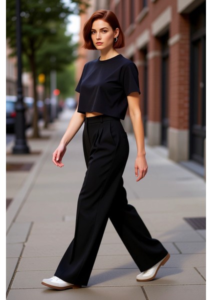 Kadın Haki Wide Leg Pilili Pantolon Fonksiyonel Dayanıklı Kaliteli Konforlu Estetik Modern modelleri