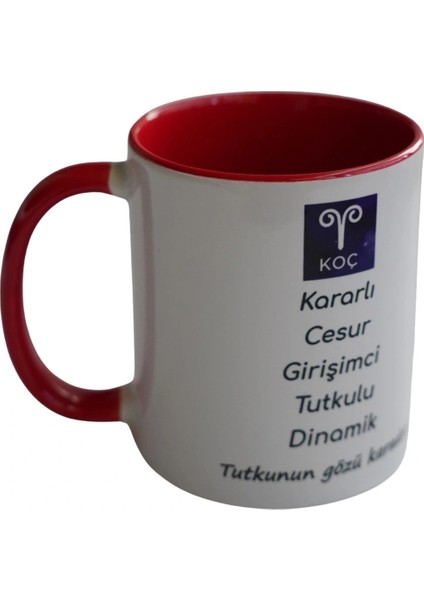 Koç Burcu Porselen Kupa – Cesur, Dinamik, Kararlı ve Tutkulu Tasarım Kupa fiyatları