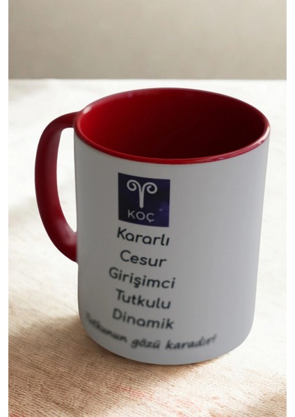 Koç Burcu Porselen Kupa – Cesur, Dinamik, Kararlı ve Tutkulu Tasarım Kupa modelleri