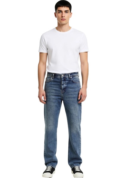 Erkek Bol Kesim Denim Pantolon Normal Bel Fonksiyonel Dayanıklı Kaliteli Konforlu Estetik Şık fırsatları