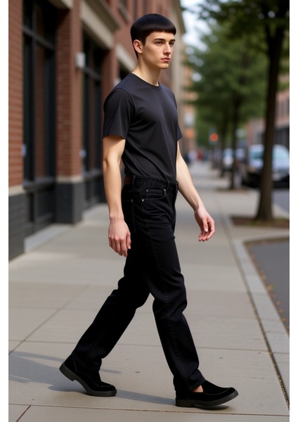 Erkek Bol Kesim Denim Pantolon Normal Bel Fonksiyonel Dayanıklı Kaliteli Konforlu Estetik Şık