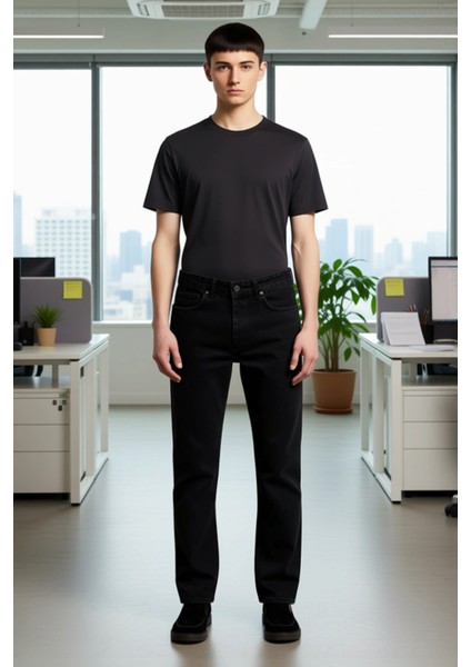 Erkek Bol Kesim Denim Pantolon Normal Bel Fonksiyonel Dayanıklı Kaliteli Konforlu Estetik Şık fiyatları