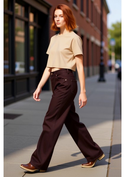 Kadın Düşük Bel Bol Kesim Jean Pantolon Fonksiyonel Dayanıklı Kaliteli Konforlu Estetik Şık indirimleri