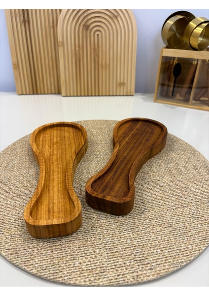 Ahşap Tezgah Üstü Kirli Kaşık Altlığı – Ahşap Kirli Kaşıklık & Kepçe Altlığı, (Bambu Kaşıklık / Akasya Kaşıklık Tarzı)