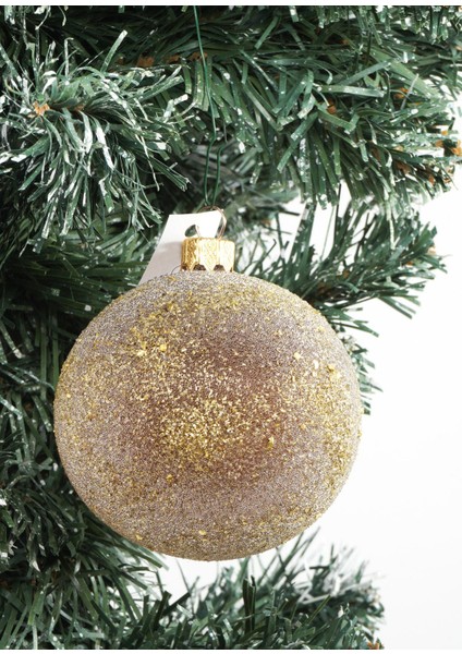 Yılbaşı Topu Altın Simli 8cm fiyatları