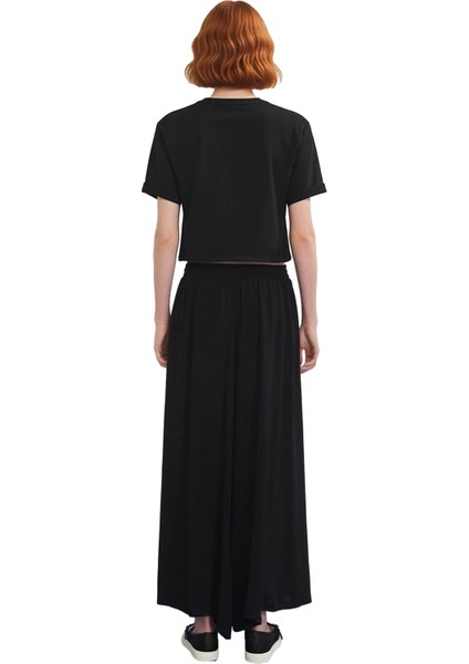 Kadın Haki Palazzo Pantolon Geniş Paça Dokuma Viskoz Fonksiyonel Dayanıklı Kaliteli Modern indirimleri