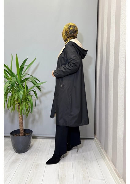 Çift Taraflı Hafif Yumoş Mont Siyah-Bej T25PF-8012 fiyatları