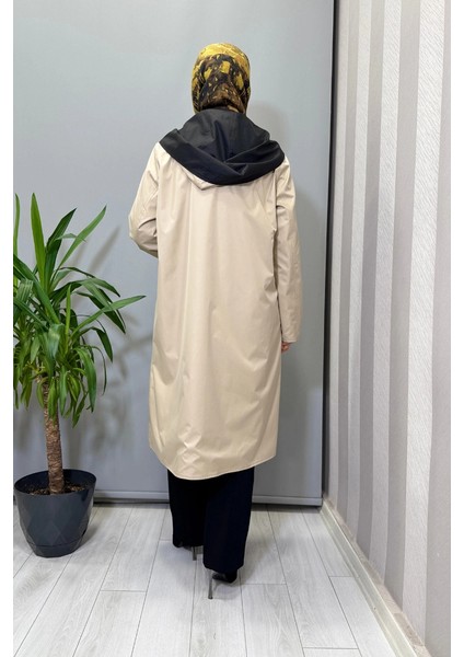 Çift Taraflı Hafif Yumoş Mont Siyah-Bej T25PF-8012 fırsatları