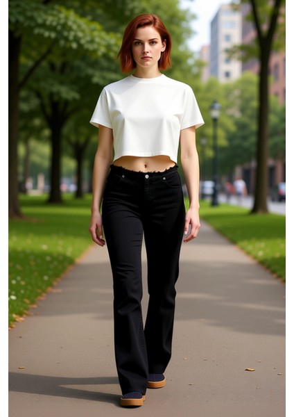 Düşük Bel Flare Kot Pantolon Kadın Fonksiyonel Dayanıklı Kaliteli Konforlu Estetik Premium modelleri