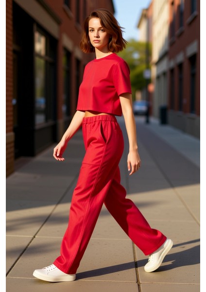 Kadın Yüksek Bel Wide Leg Keten Pantolon Fonksiyonel Dayanıklı Kaliteli Konforlu Estetik Şık modelleri