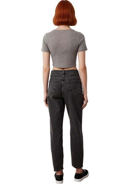 Kadın Açik Yüksek Bel Mom Jean Günlük Stil Fonksiyonel Dayanıklı Kaliteli Konforlu Estetik fiyatları