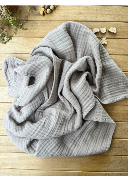 Bebekevi 100X100CM Organik 4 Katlı Bej Renk Müslin Battaniye %100 Pamuk Müslin fırsatları