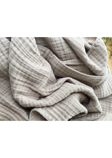 Bebekevi 100X100CM Organik 4 Katlı Bej Renk Müslin Battaniye %100 Pamuk Müslin indirimleri