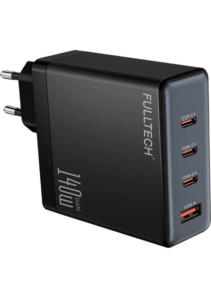 FC68 140W Gan Hızlı Şarj Adaptörü | 1x Usb-A + 3x Usb-C Port | Pd Süper Hızlı Laptop ve Tel modelleri