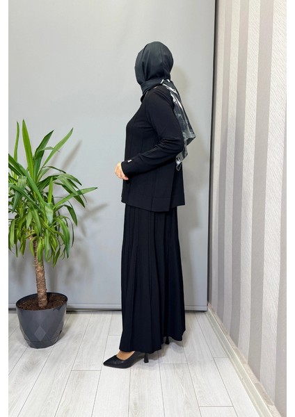 Örgü Teknikli Etek ve Hırka Takım Siyah T25PF-9205 (2005) fiyatları
