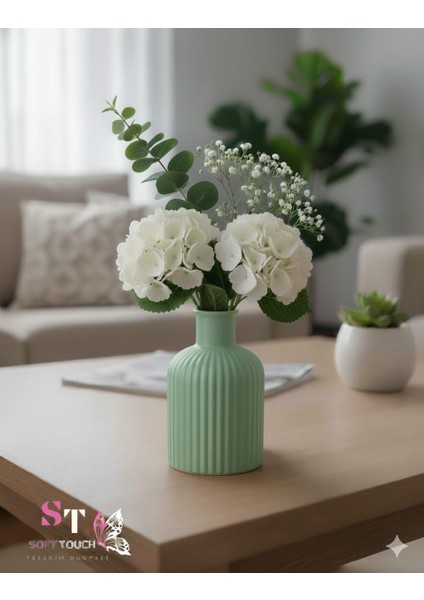 Soft Dekoratif Çizgiili Vazo