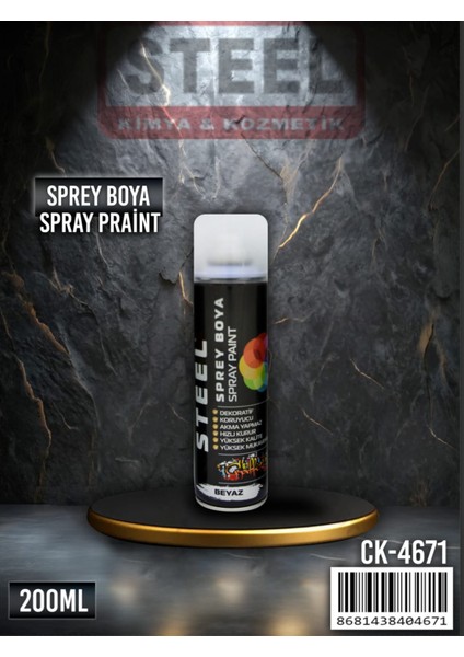 200 ml Beyaz Sprey Boya
