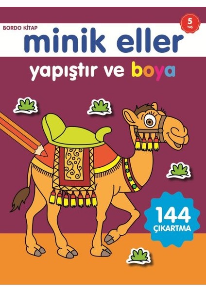 Minik Eller Yapıştır ve Boya - Bordo Kitap