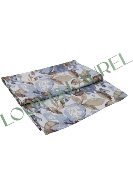Jakarlı Dokuma Dekoratif Runner 45 x 140 cm Mavi Çiçekli fiyatları