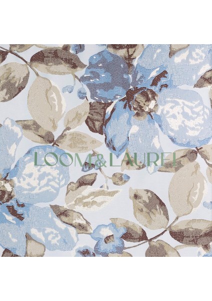 Jakarlı Dokuma Dekoratif Runner 45 x 140 cm Mavi Çiçekli modelleri