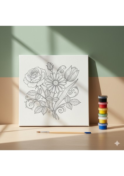 Çocuklar Için Çiçek Buketi Temalı Eğitici ve Eğlenceli Boyama Seti fiyatları