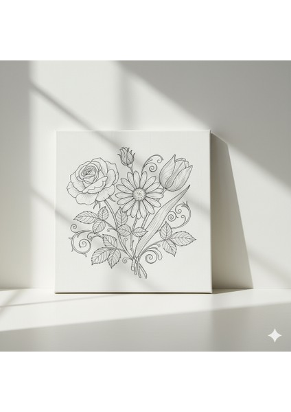 Çocuklar Için Çiçek Buketi Temalı Eğitici ve Eğlenceli Boyama Seti modelleri